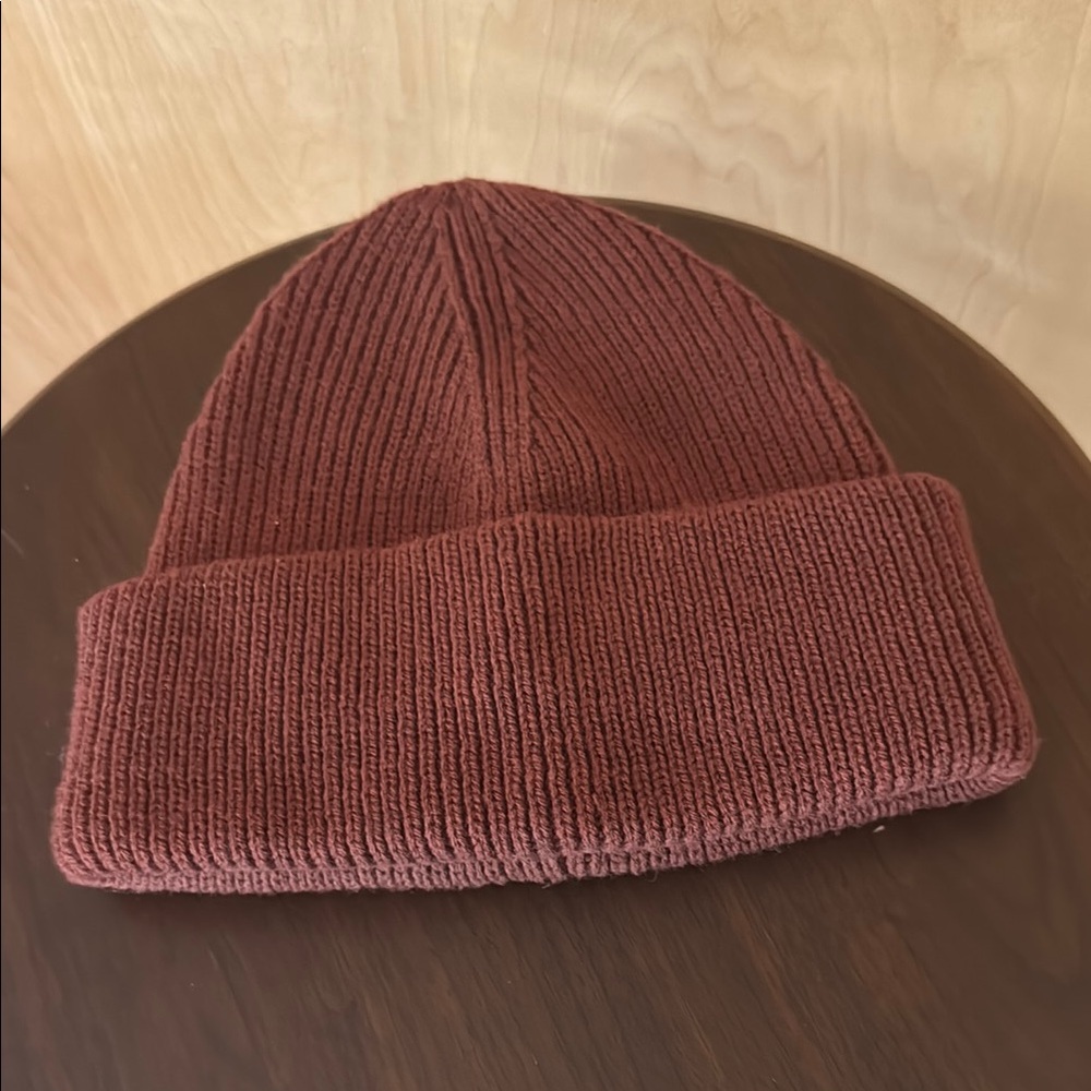 Urban Outfitters Ribbed Knit Beanie - Brown